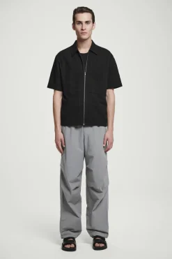 COS RELAXED SEERSUCKER COTTON ZIPPED SHIRT- Matching Sets | Shirts
