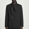 COS RELAXED SHAWL-COLLAR WOOL-HOPSACK BLAZER- Suits & Tailoring | Coats & Jackets