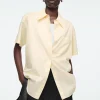 COS RELAXED SHORT-SLEEVED COTTON SHIRT-Women Shirts & Blouses | Tops