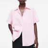 COS RELAXED SHORT-SLEEVED COTTON SHIRT-Women Shirts & Blouses | Tops