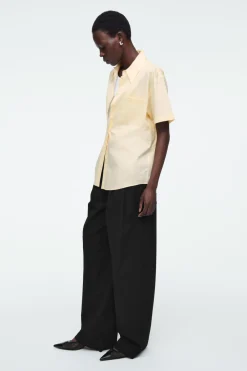 COS RELAXED SHORT-SLEEVED COTTON SHIRT-Women Shirts & Blouses | Tops