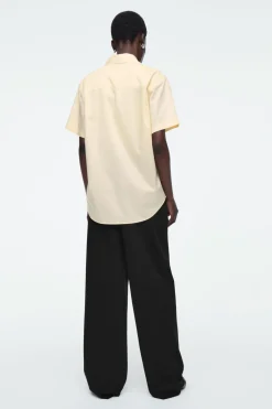COS RELAXED SHORT-SLEEVED COTTON SHIRT-Women Shirts & Blouses | Tops