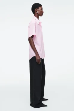 COS RELAXED SHORT-SLEEVED COTTON SHIRT-Women Shirts & Blouses | Tops