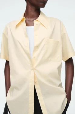 COS RELAXED SHORT-SLEEVED COTTON SHIRT-Women Shirts & Blouses | Tops
