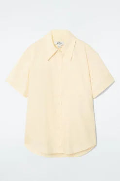 COS RELAXED SHORT-SLEEVED COTTON SHIRT-Women Shirts & Blouses | Tops