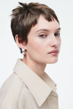 COS RELAXED SHORT-SLEEVED DENIM SHIRT-Women Shirts & Blouses | Tops