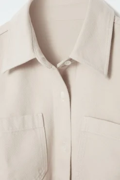 COS RELAXED SHORT-SLEEVED DENIM SHIRT-Women Shirts & Blouses | Tops