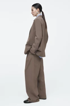 COS RELAXED SINGLE-BREASTED WOOL-BLEND BLAZER-Women Vests & Tailoring | Coats & Jackets