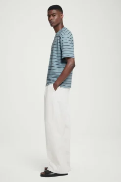 COS RELAXED STRIPED COTTON-BOUCLÉ T-SHIRT- T-Shirts | Sweaters & Cardigans