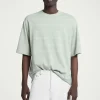 COS RELAXED STRIPED HEMP-JERSEY T-SHIRT- T-Shirts