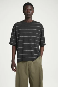 COS RELAXED STRIPED HEMP-JERSEY T-SHIRT- T-Shirts