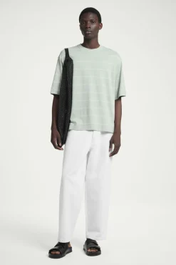 COS RELAXED STRIPED HEMP-JERSEY T-SHIRT- T-Shirts