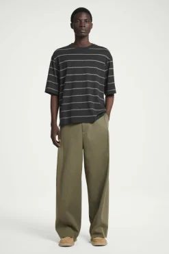 COS RELAXED STRIPED HEMP-JERSEY T-SHIRT- T-Shirts