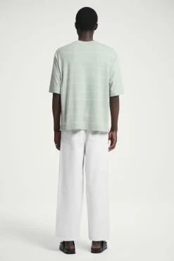 COS RELAXED STRIPED HEMP-JERSEY T-SHIRT- T-Shirts