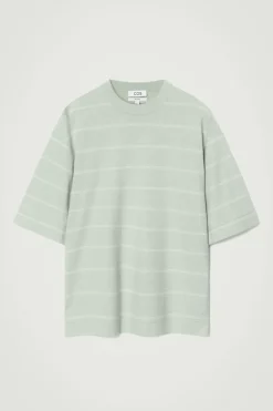 COS RELAXED STRIPED HEMP-JERSEY T-SHIRT- T-Shirts