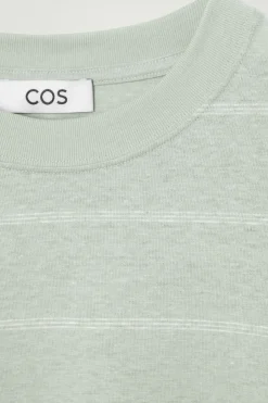 COS RELAXED STRIPED HEMP-JERSEY T-SHIRT- T-Shirts