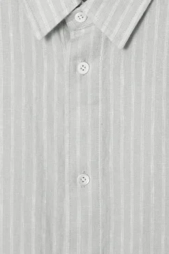 COS RELAXED STRIPED LINEN LONG-SLEEVED SHIRT- Shirts