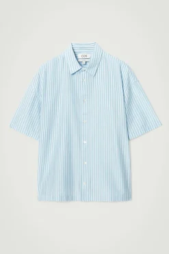 COS RELAXED STRIPED SHORT-SLEEVED SHIRT- Shirts