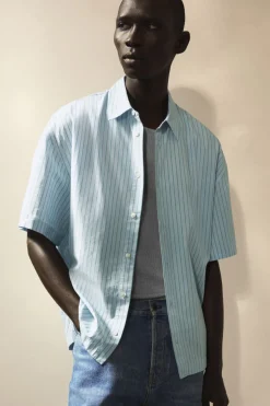 COS RELAXED STRIPED SHORT-SLEEVED SHIRT- Shirts