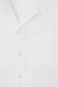 COS RELAXED STRIPE-JACQUARD COTTON SHORT-SLEEVED SHIRT- Shirts