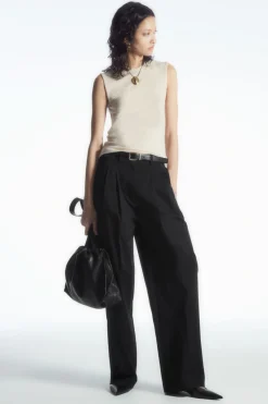 COS RELAXED TAILORED WIDE-LEG PANTS-Women Pants