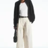 COS RELAXED TAILORED WIDE-LEG PANTS-Women Pants