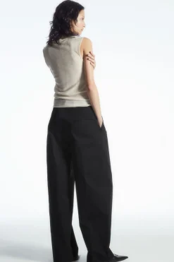 COS RELAXED TAILORED WIDE-LEG PANTS-Women Pants