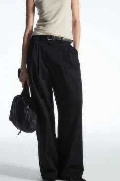 COS RELAXED TAILORED WIDE-LEG PANTS-Women Pants