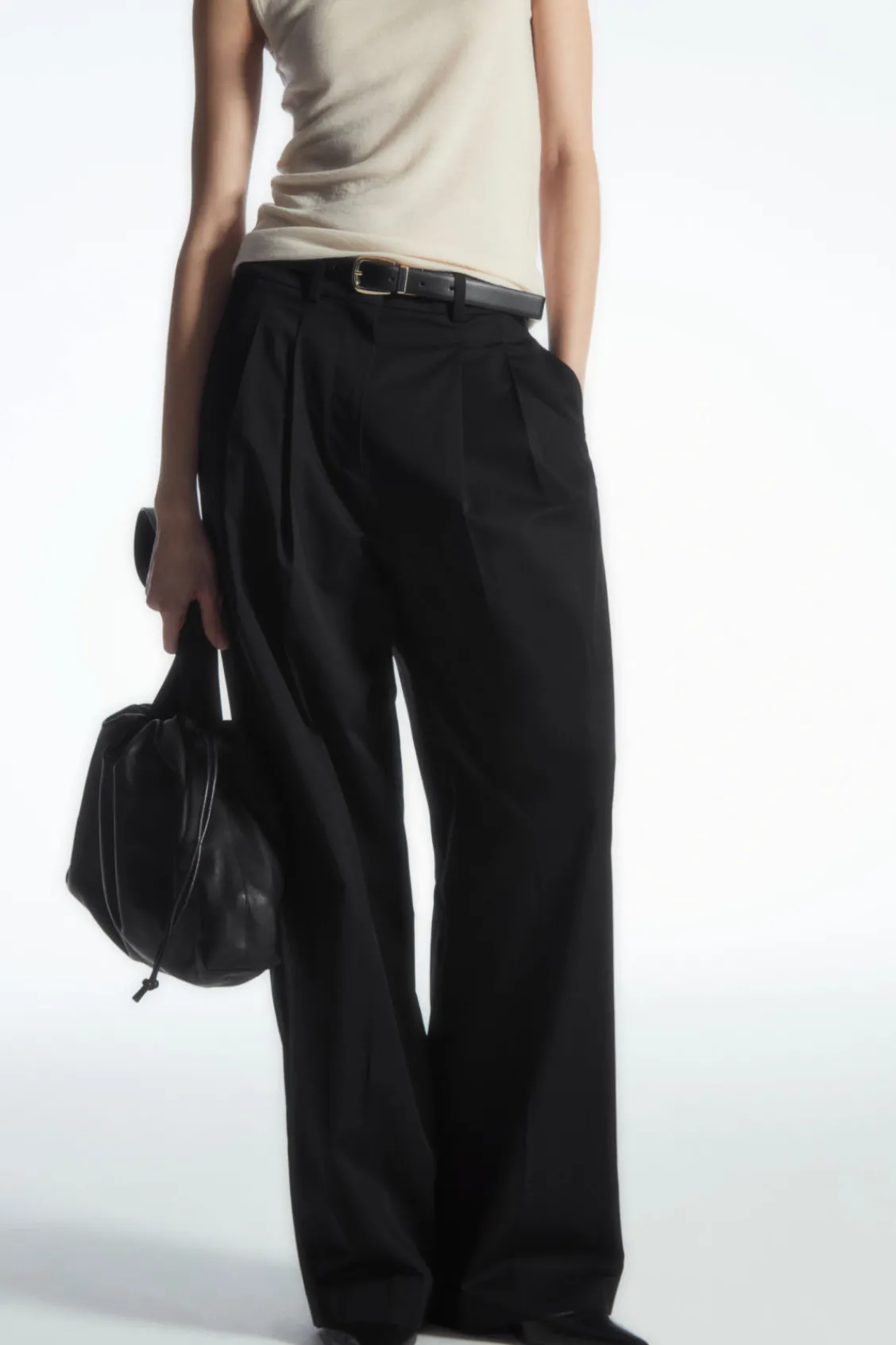 COS RELAXED TAILORED WIDE-LEG PANTS-Women Pants