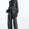 COS RELAXED TAILORED WOOL WIDE-LEG PANTS-Women Pants