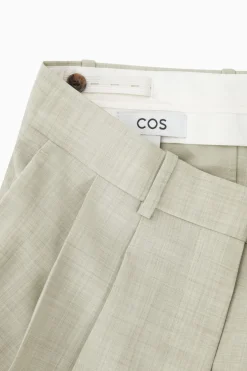 COS RELAXED TAILORED WOOL WIDE-LEG PANTS-Women Pants