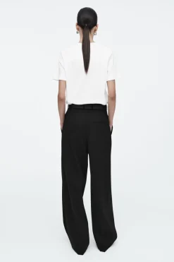 COS RELAXED TAILORED WOOL WIDE-LEG PANTS-Women Pants