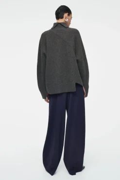 COS RELAXED TAILORED WOOL WIDE-LEG PANTS-Women Pants