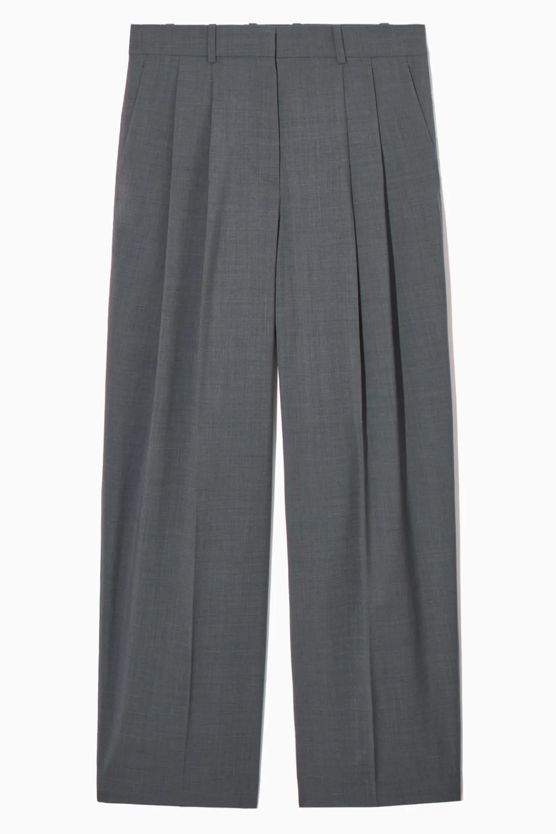 COS RELAXED TAILORED WOOL WIDE-LEG PANTS-Women Pants