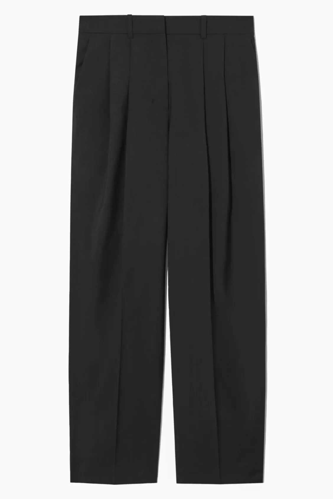COS RELAXED TAILORED WOOL WIDE-LEG PANTS-Women Pants