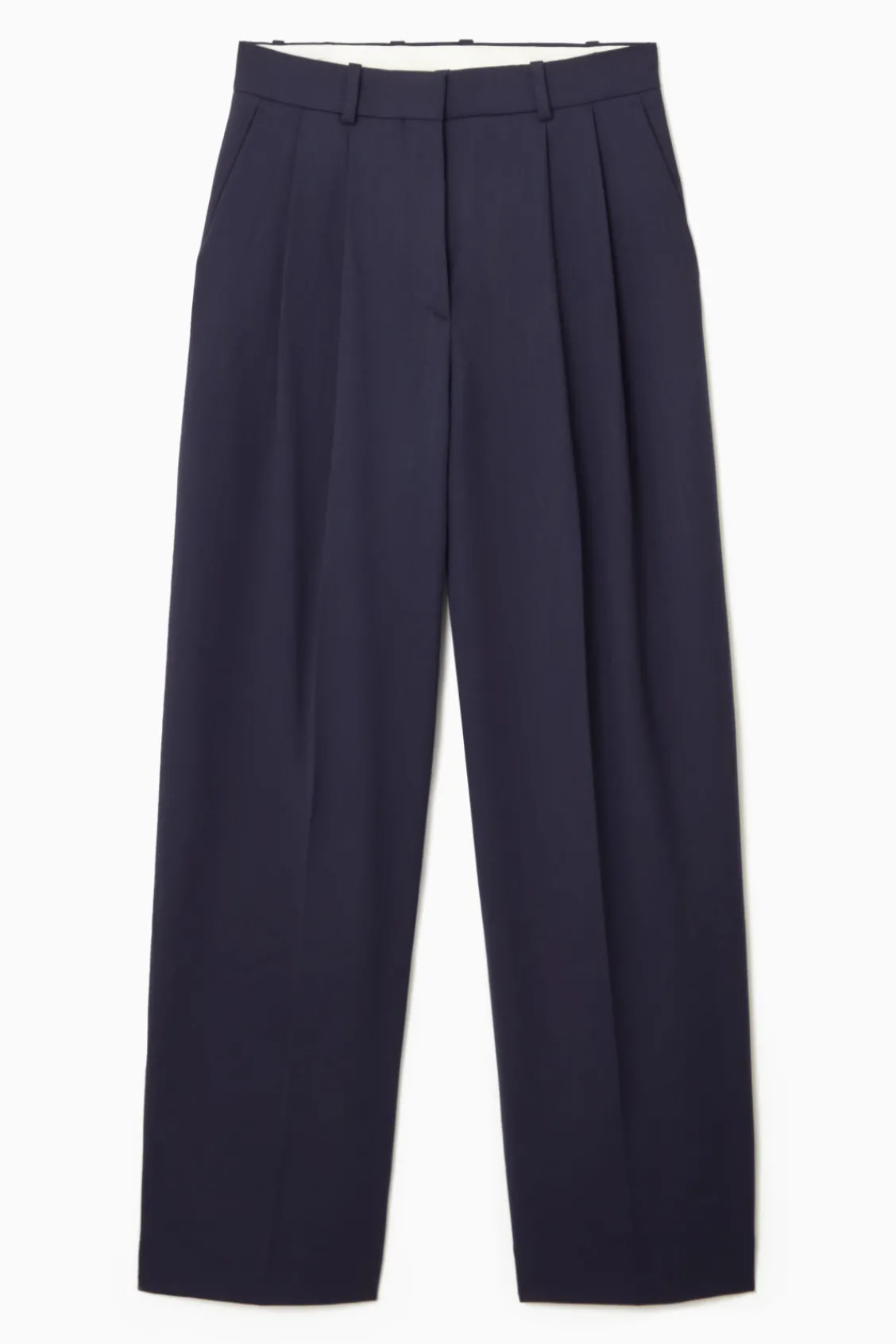 COS RELAXED TAILORED WOOL WIDE-LEG PANTS-Women Pants