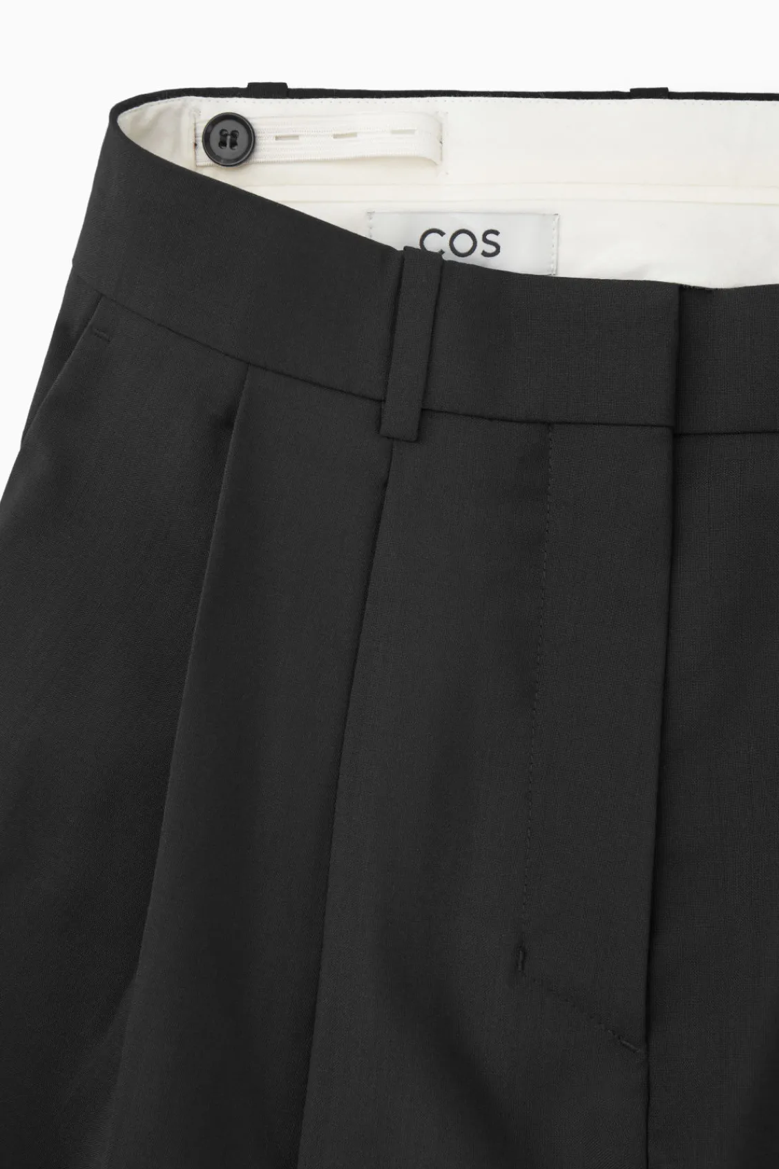 COS RELAXED TAILORED WOOL WIDE-LEG PANTS-Women Pants