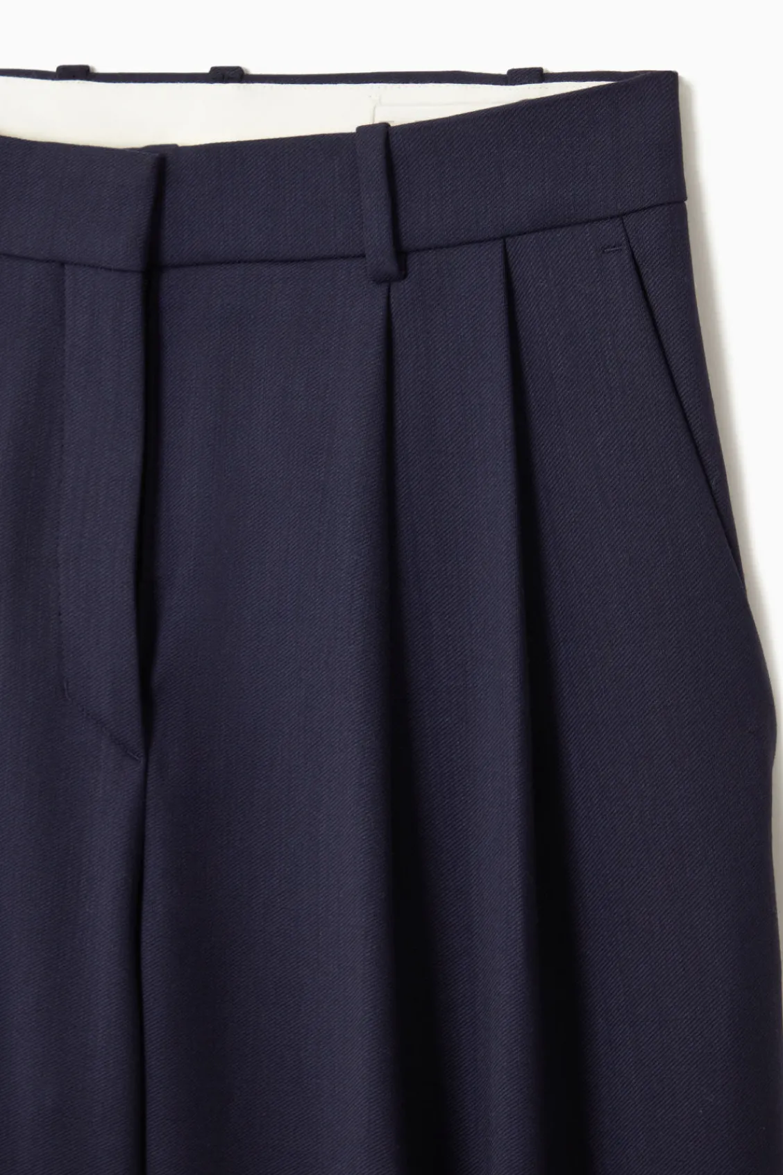 COS RELAXED TAILORED WOOL WIDE-LEG PANTS-Women Pants