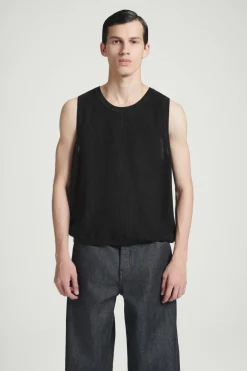 COS RELAXED TEXTURED-KNIT COTTON TANK- T-Shirts | Sweaters & Cardigans