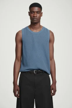 COS RELAXED TEXTURED-KNIT COTTON TANK- T-Shirts | Sweaters & Cardigans