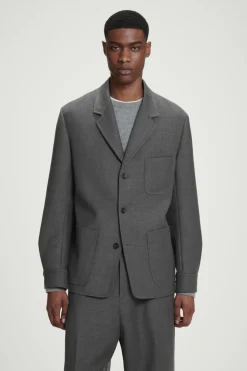 COS RELAXED UNSTRUCTURED MERINO WOOL-BLEND BLAZER- Suits & Tailoring | Coats & Jackets