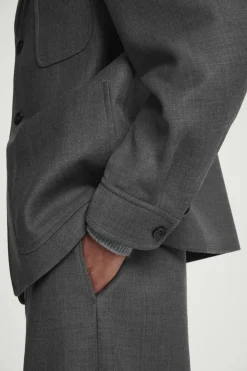 COS RELAXED UNSTRUCTURED MERINO WOOL-BLEND BLAZER- Suits & Tailoring | Coats & Jackets