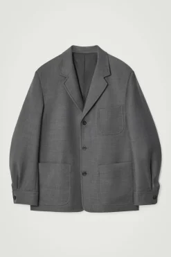 COS RELAXED UNSTRUCTURED MERINO WOOL-BLEND BLAZER- Suits & Tailoring | Coats & Jackets