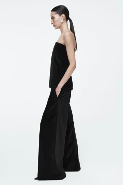 COS RELAXED VELVET WIDE-LEG PANTS-Women Pants