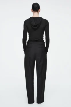 COS RELAXED WOOL BARREL-LEG PANTS-Women Pants