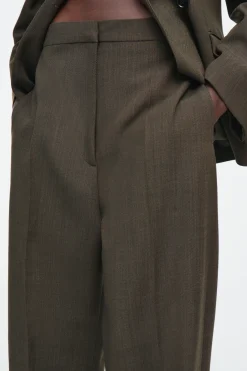 COS RELAXED WOOL BARREL-LEG PANTS-Women Vests & Tailoring | Pants
