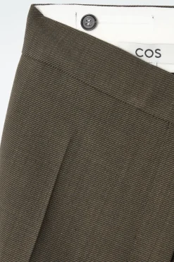 COS RELAXED WOOL BARREL-LEG PANTS-Women Vests & Tailoring | Pants