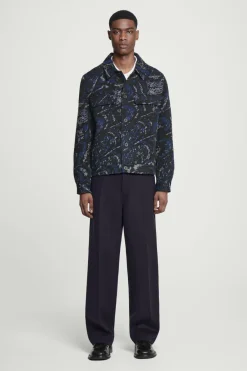 COS RELAXED WOOL-BLEND JACQUARD OVERSHIRT- Shirts