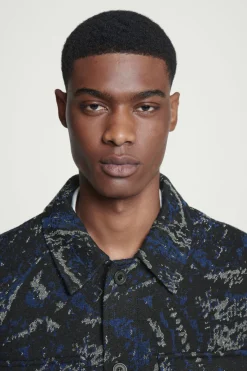 COS RELAXED WOOL-BLEND JACQUARD OVERSHIRT- Shirts