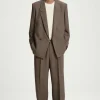 COS RELAXED WOOL-BLEND TAPERED PANTS- Suits & Tailoring | Pants